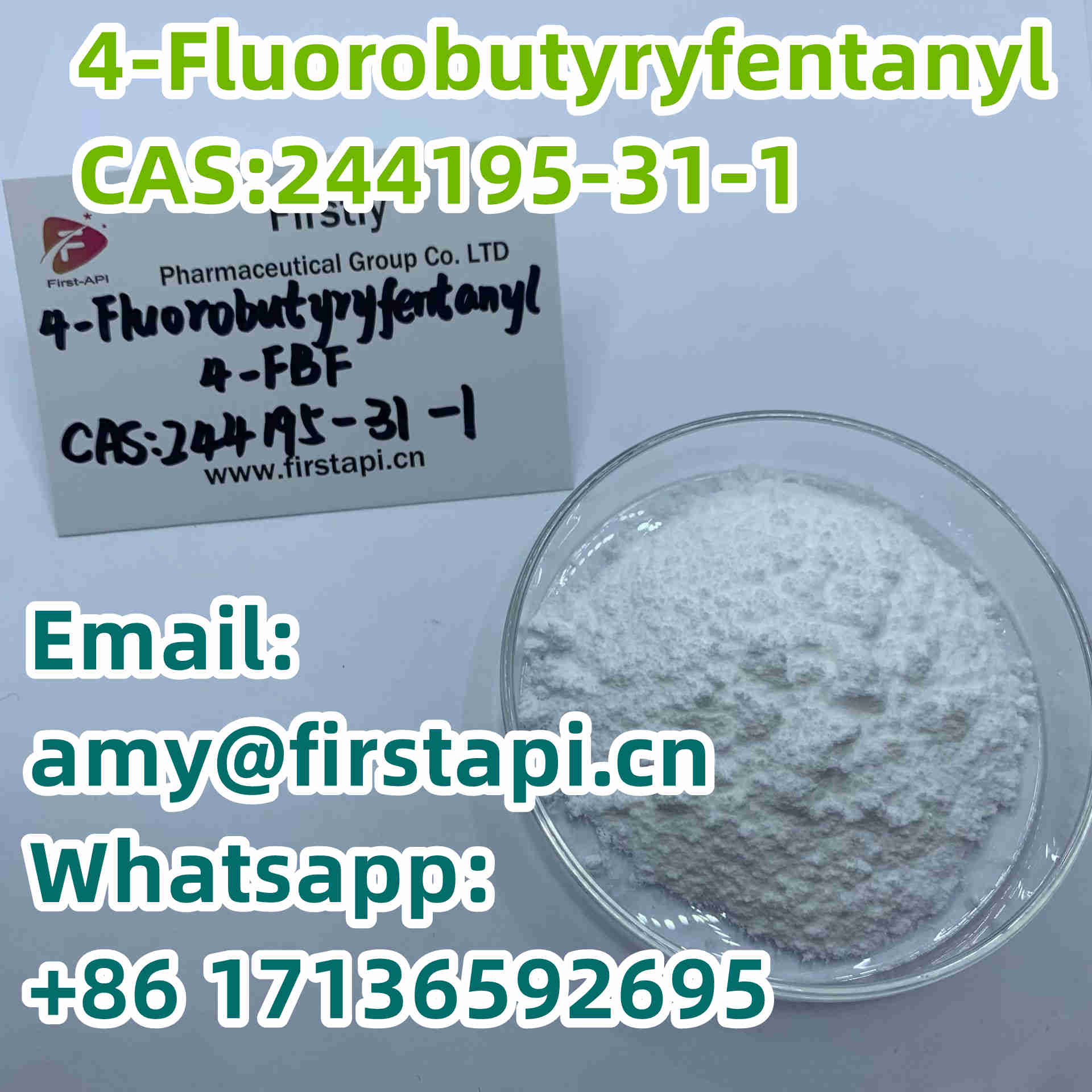 CAS No.:244195-31-1,Whatsapp:+86 17136592695,Chemical Name:4-Fluorobutyryfentanyl, - photo