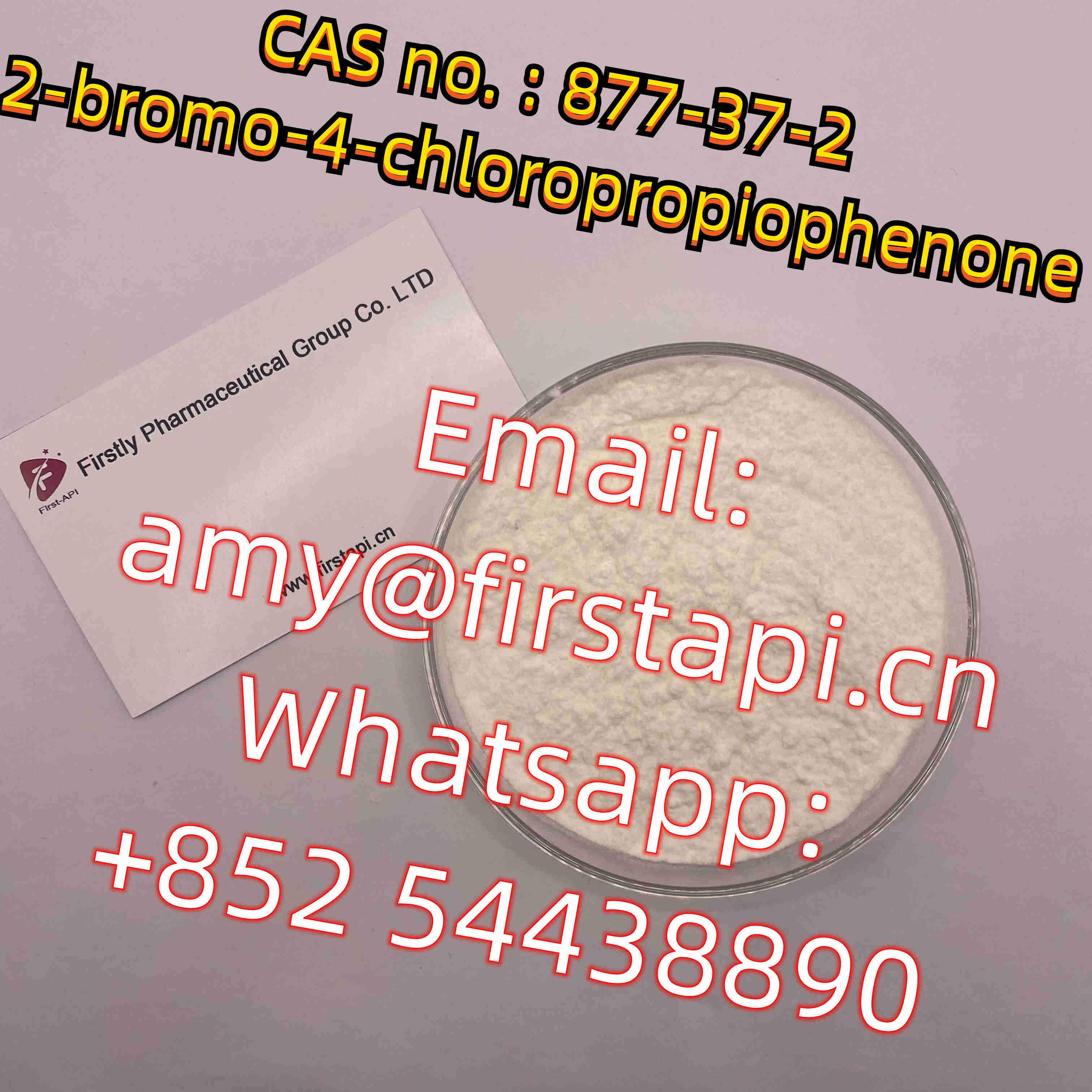 Chemical Name:2-bromo-4-chloropropiophenone   CAS No.:877-37-2    Whatsapp:+852 54438890 - photo