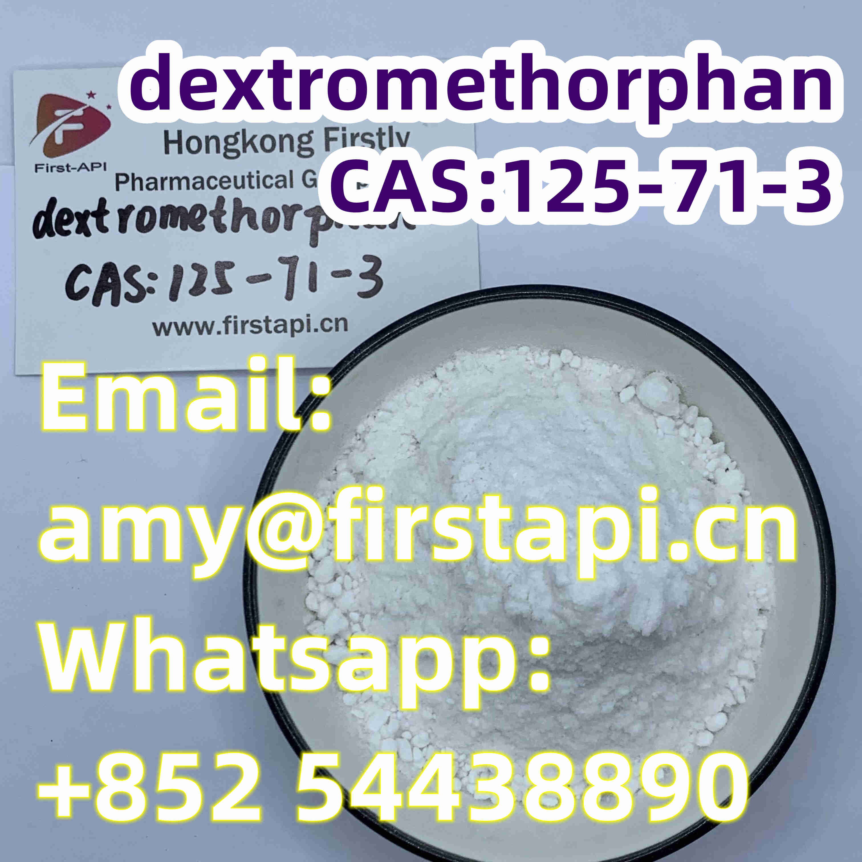 DEXTROMETHORPHAN,Whatsapp:+852 54438890,CAS No.:	125-71-3,salable,salable - photo