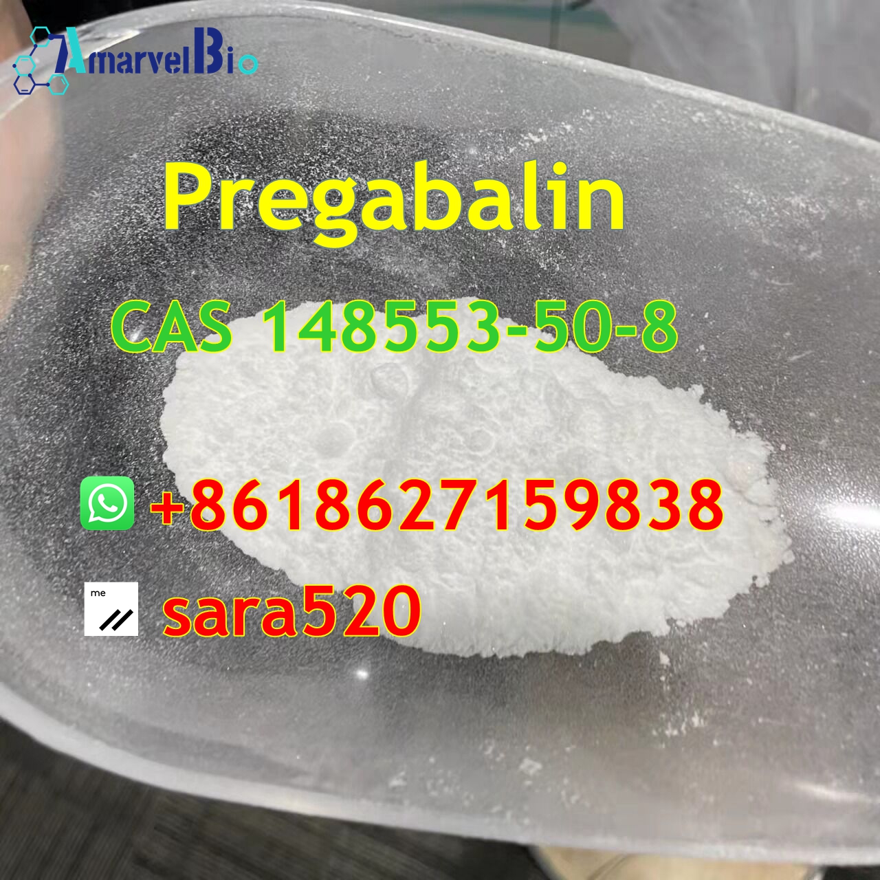 (Wickr: sara520) CAS 148553-50-8 Pregabalin Lyrica Hot Selling with Good Price - photo