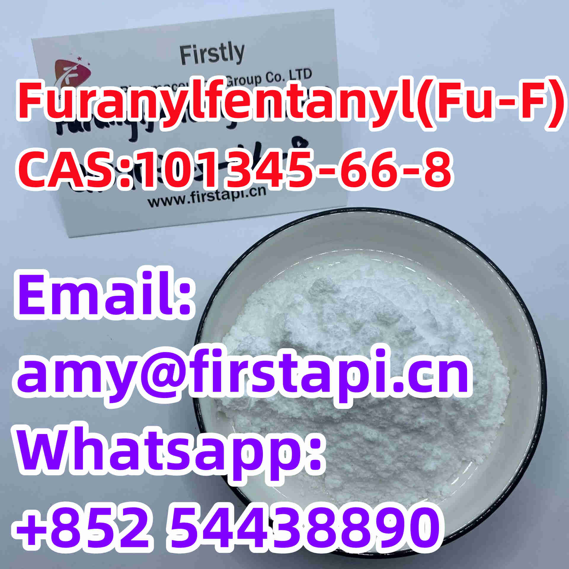 Whatsapp:+852 54438890,CAS No.:	101345-66-8,Chemical Name:	Furanylfentanyl, - photo