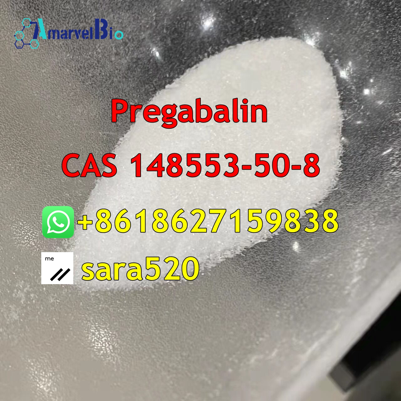 (Wickr: sara520) CAS 148553-50-8 Pregabalin Lyrica Hot Selling with Good Price - photo