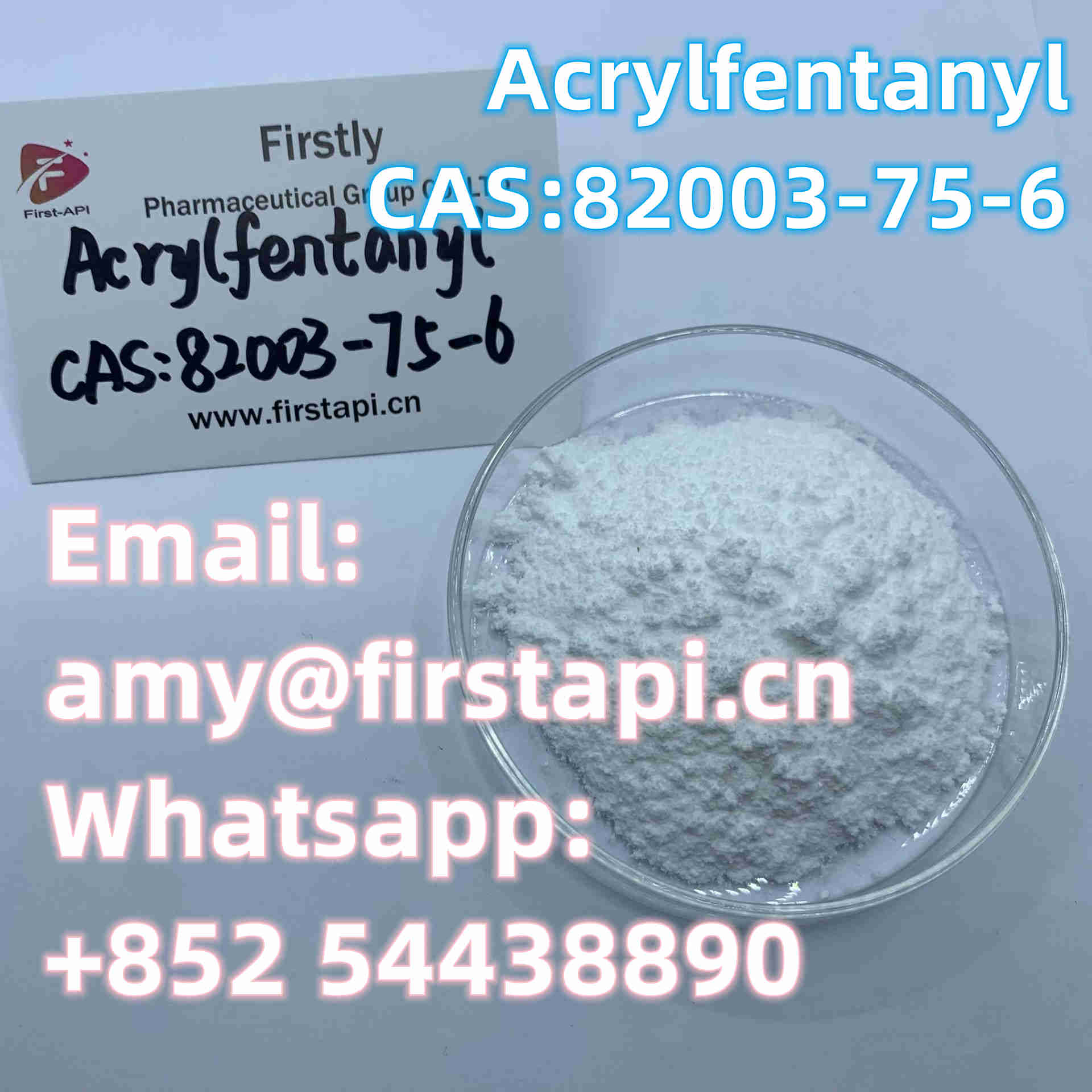 CAS No.:	82003-75-6,Whatsapp:+852 54438890,Acrylfentanyl,made in china - photo