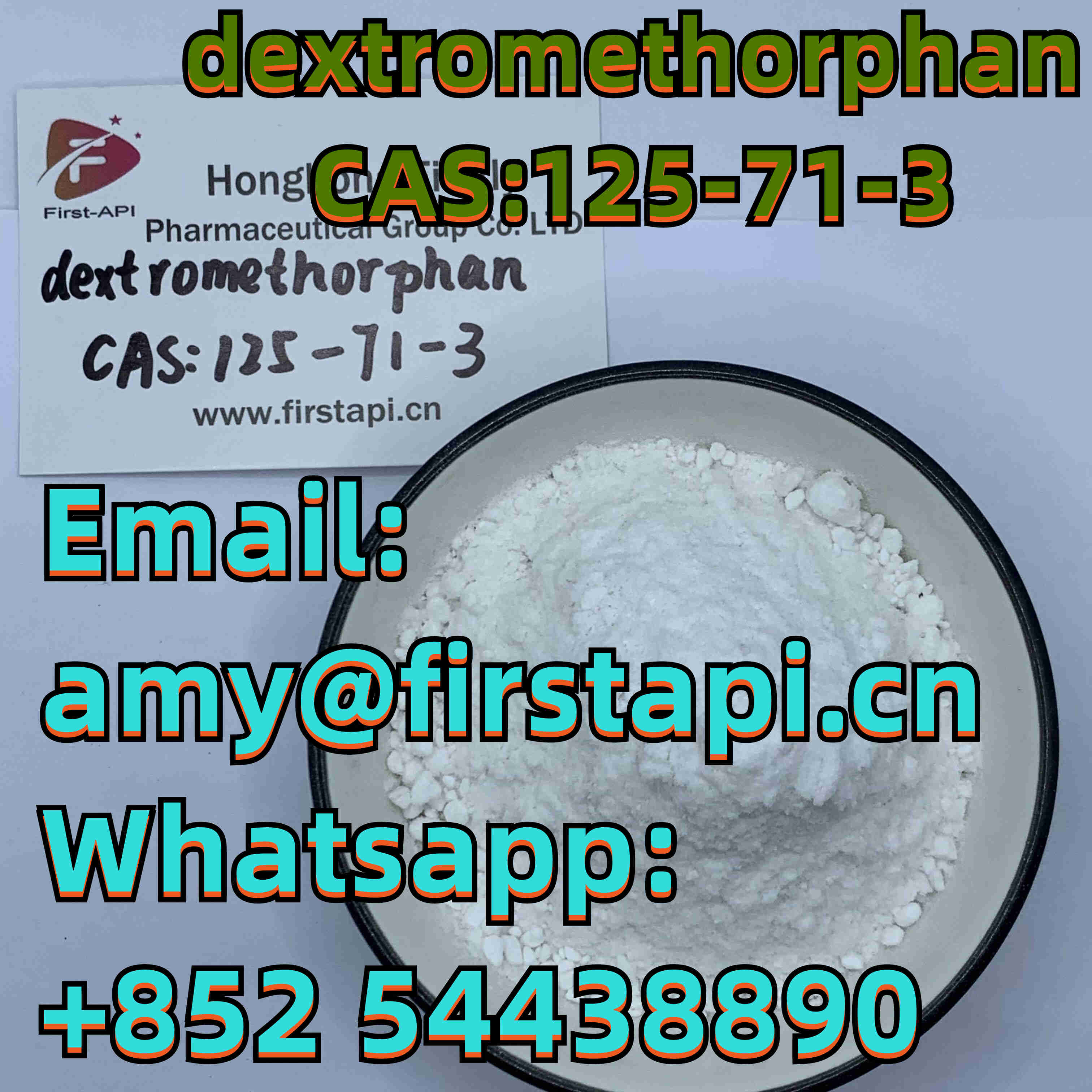 Chemical Name:	DEXTROMETHORPHAN,CAS No.:	125-71-3,Whatsapp:+852 54438890,made in china - photo