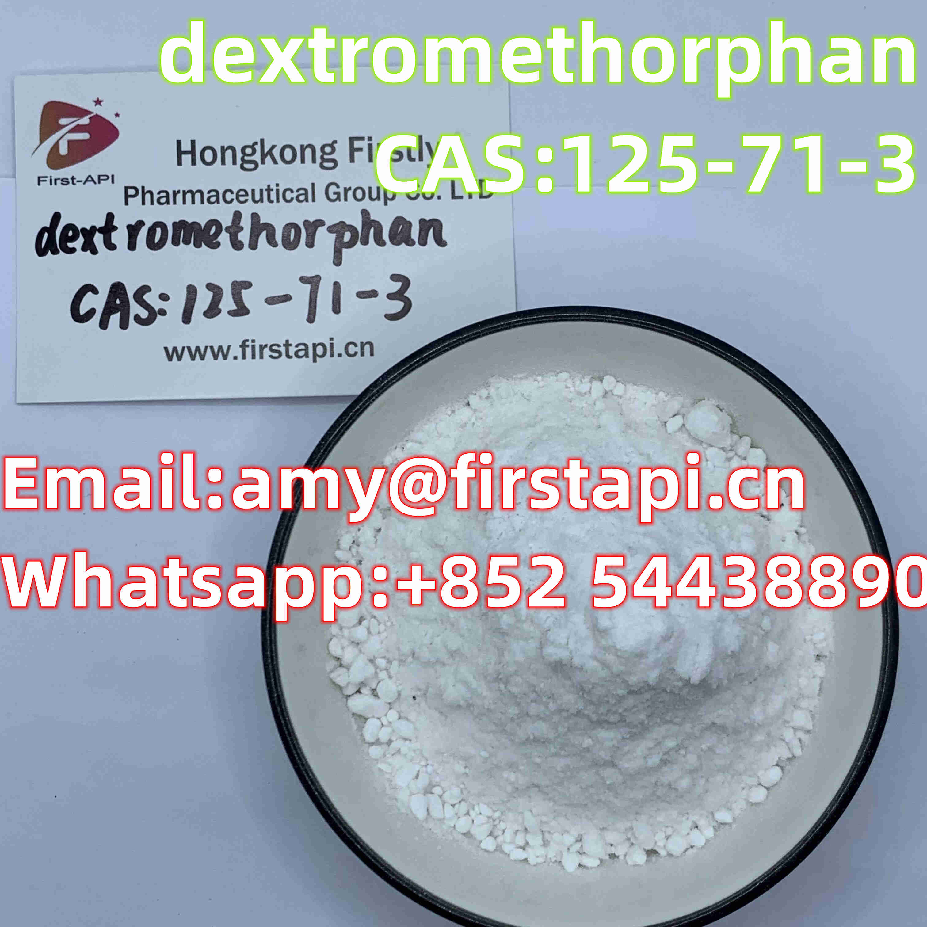 Whatsapp:+852 54438890,Chemical Name:	DEXTROMETHORPHAN,CAS No.:	125-71-3 - photo