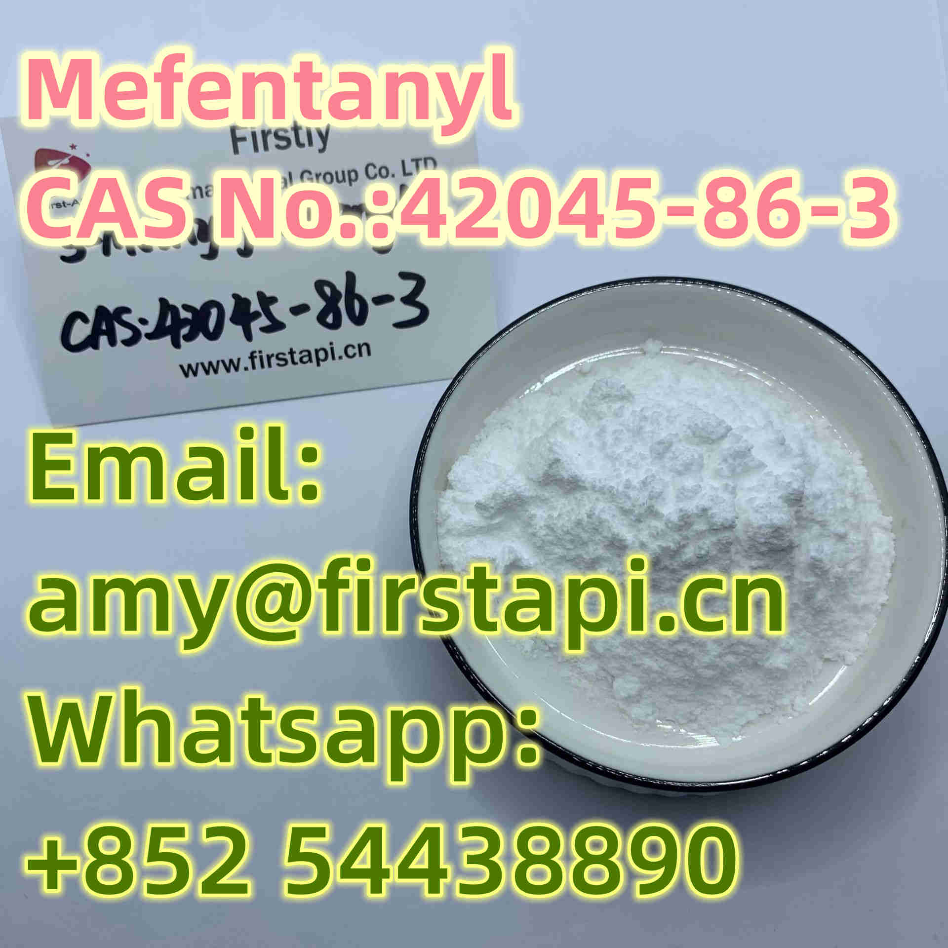 CAS No.:	42045-86-3,Whatsapp:+852 54438890,Chemical Name:	Mefentanyl,made in china - photo