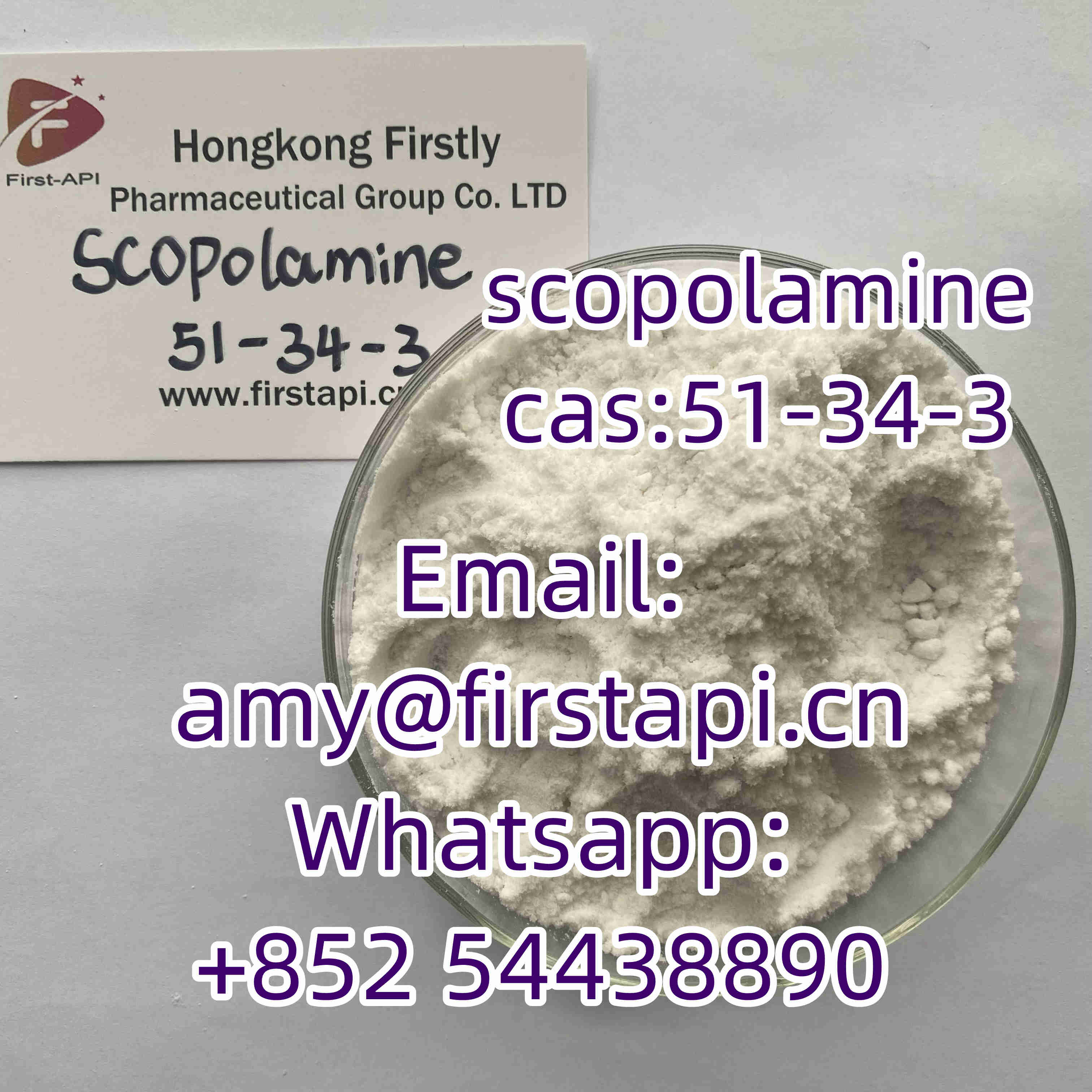 Scopolamine  CAS No.:	51-34-3   Whatsapp:+852 54438890 - photo